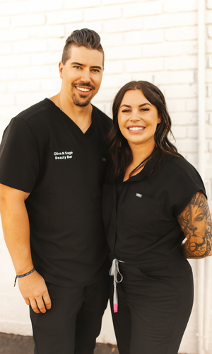 Tricia and Chaz, founders of Olive N Sage Academy